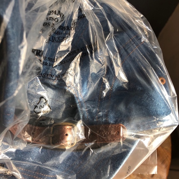 SUPREME WASHED CHINO TWILL CAMP CAP/ DENIM OS FW22  WEEK 1 (IN HAND) AUTHENTIC - Picture 4 of 5